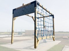 Rodinné workout ihrisko s provazovou sieťou a pegboardom (MID - 2x3m)