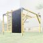Velké dětské workoutové hřiště  (CUBE - 3x4m) - Barva impregnace: Bezbarvá, Barva trámových spojek: Šedé