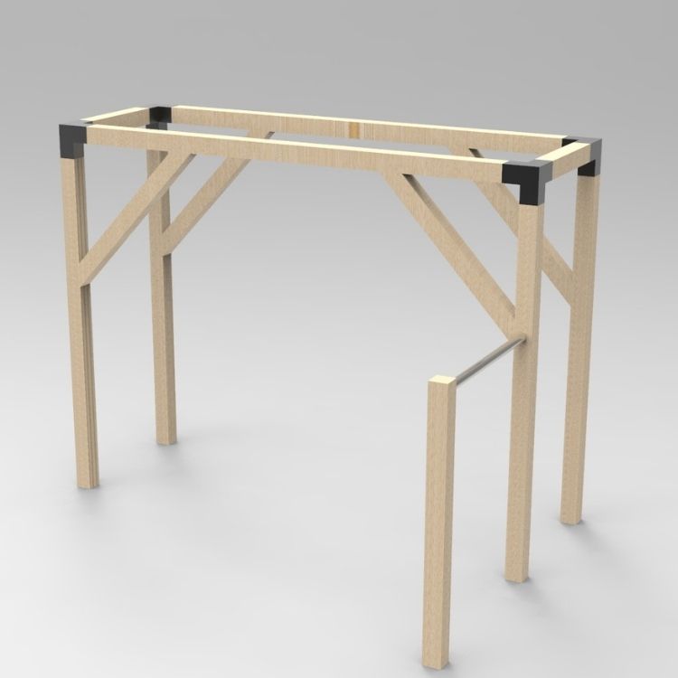 Ihrisko MINI 1x3 s nízkou hrazdou do boku - Farba impregnácie: Hnedá, Farba trámových spojok: Čierne