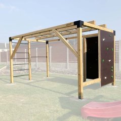 Detské ihrisko s rohovou lezeckou stenou (CUBE - 2,5x4m)