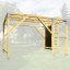 Velké dětské workoutové hřiště  (CUBE - 3x4m) - Barva impregnace: Bezbarvá, Barva trámových spojek: Šedé