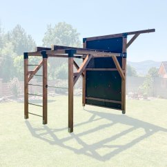 Workoutové hřiště se zvýšenou lezeckou stěnou a šplhem (MID - 2x3m)